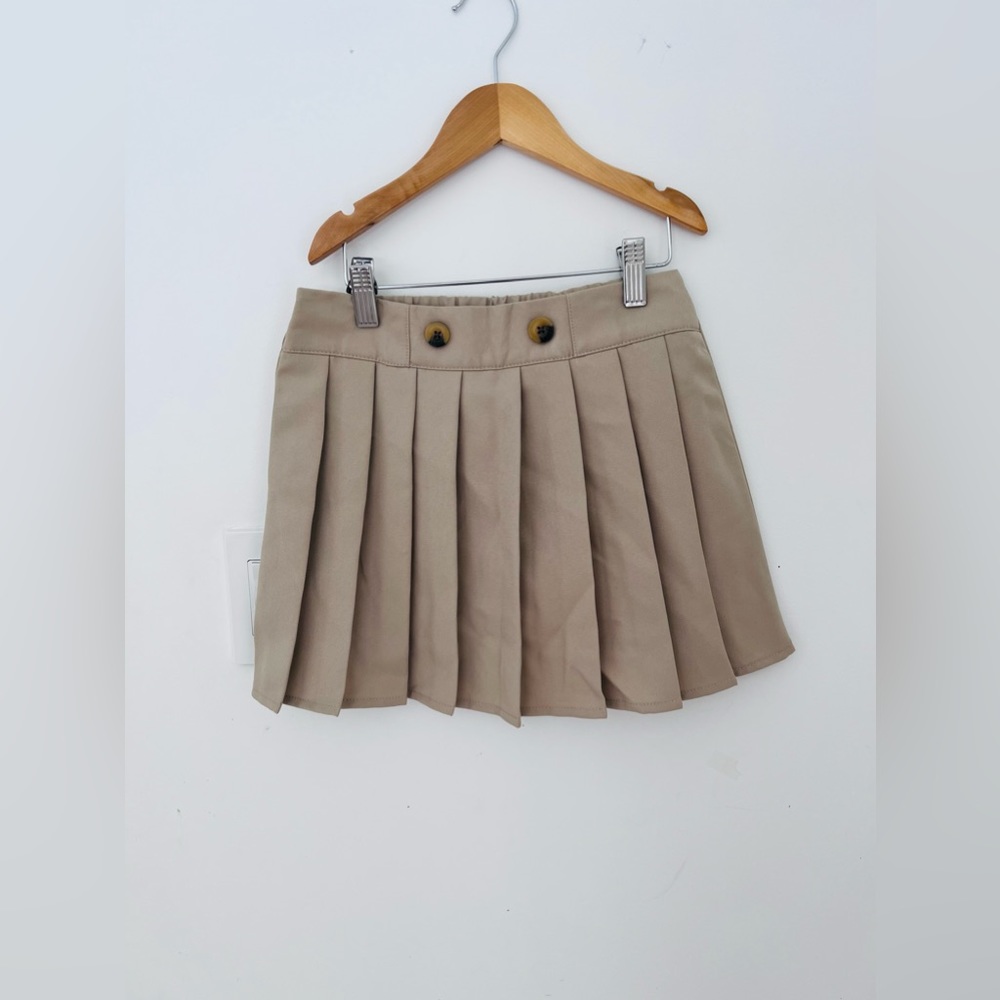 French Toast Pleated Skirt - 6X -